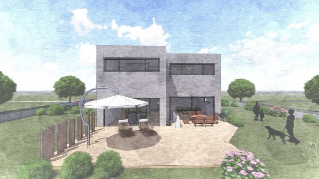 Wir bauen für Sie auf Ihrem Grundstück - modernes Architektenhaus