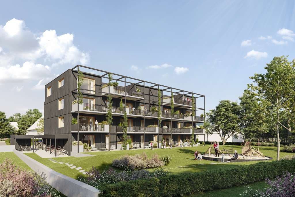 Neubau-3-Zi.-Whg. im EG mit großer Terrasse & Gartenanteil